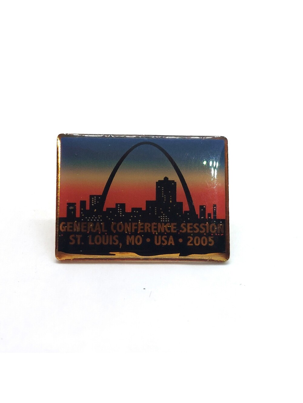 General Conference Session St Louis 2005 Gateway Arch Sunset Enamel Pin